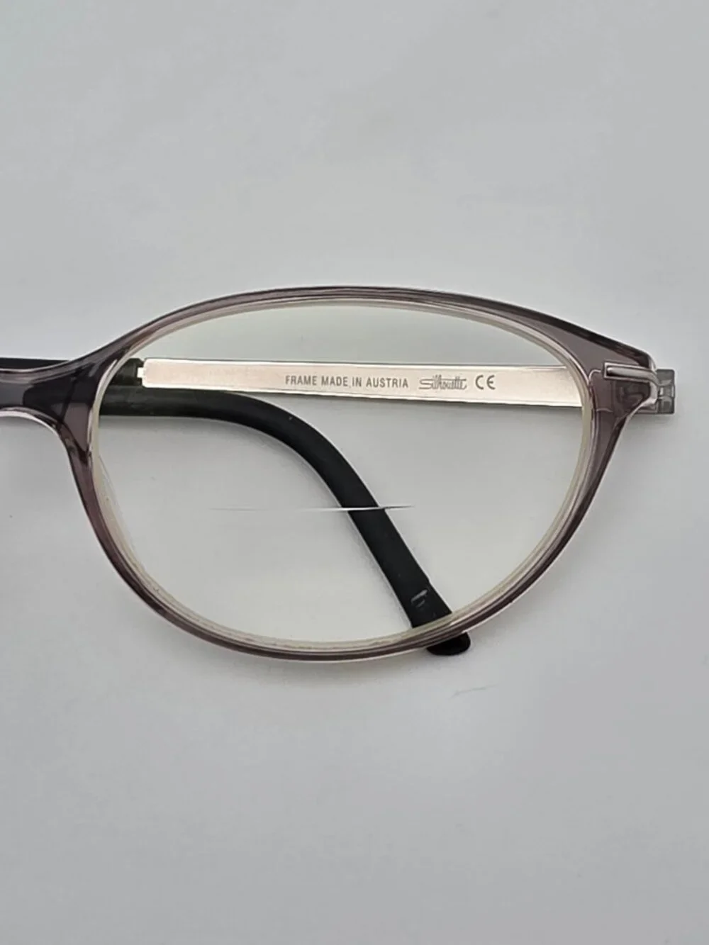 Silhouette SPX 1578 75 3500 Crystal Rose Grey Titanium Cat Eye Eyeglasses Frame